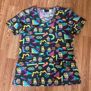 Minion Pattern Scrub Top